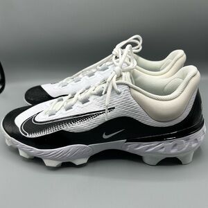 Nike Alpha Huarache Elite 4 Low MCS Baseball Shoe Black/White